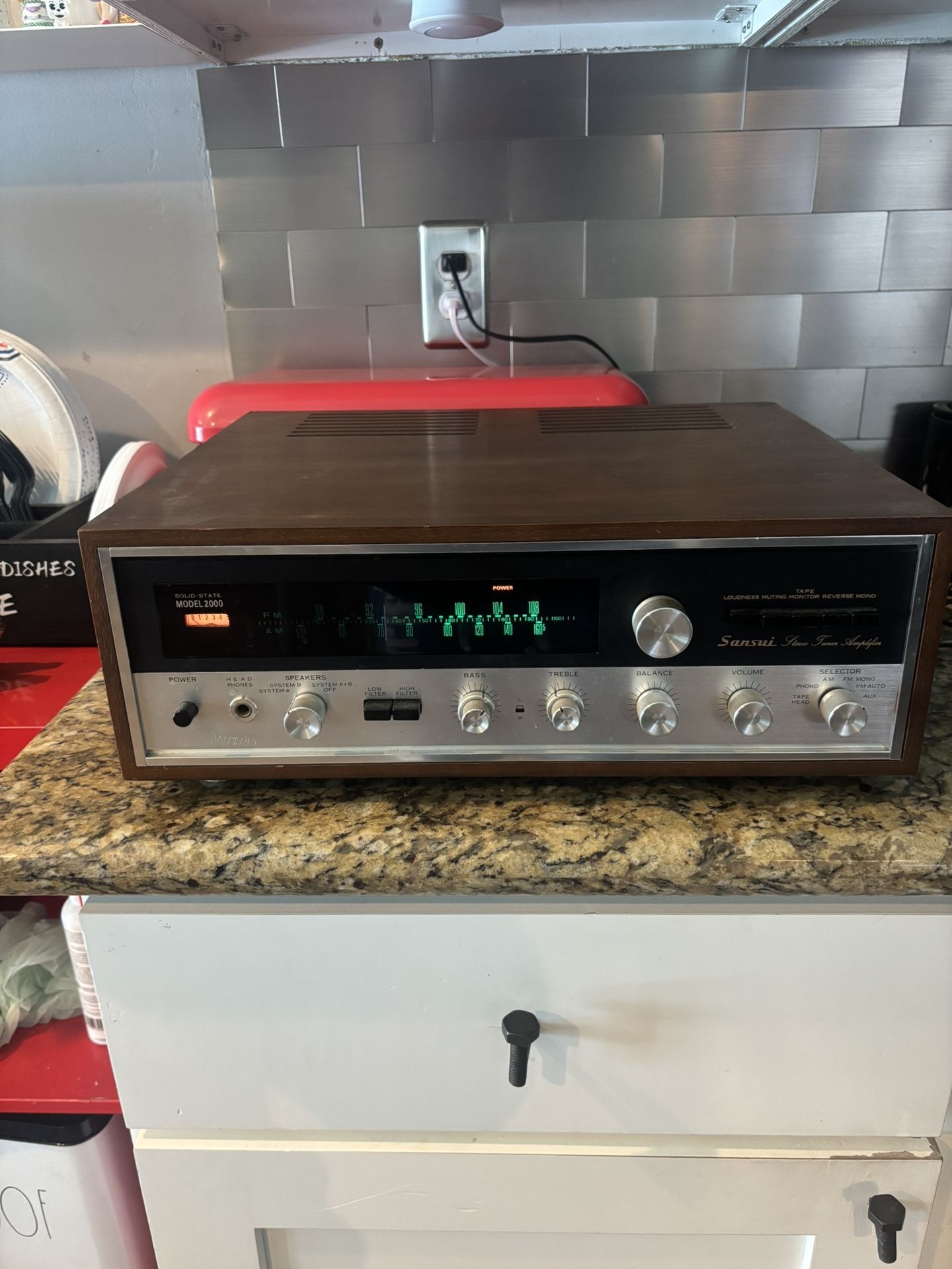 Vintage 1969 Sansui Solid-State M 2000 Stereo Tunes Amplifier