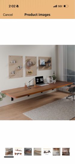 IAE Floating Wall Mounted Folding Table Desk with Pine Wood,72x22in, Teak Foldable Workbench,Fold Down Wall Mounted Foldable Desk with Shelf Brackets,