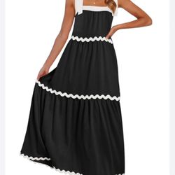 Summer Sleeveless Spaghetti Strap Maxi Dress Squar