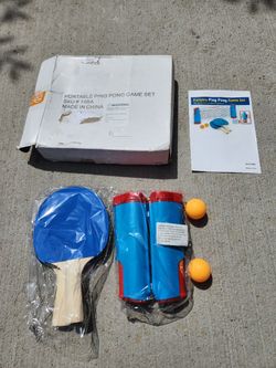 ping pong portable set
2 paddles
2 balls
net
all for $10