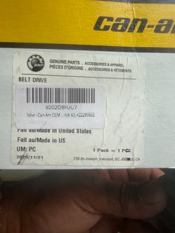 Can am belt