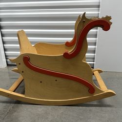 Christmas Sleigh Wood Rocking Chair Kids Youth Toddler