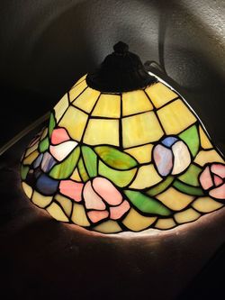 Vintage 2000s Tiffany-Style Stained Glass Wall mounted Lamp Shade