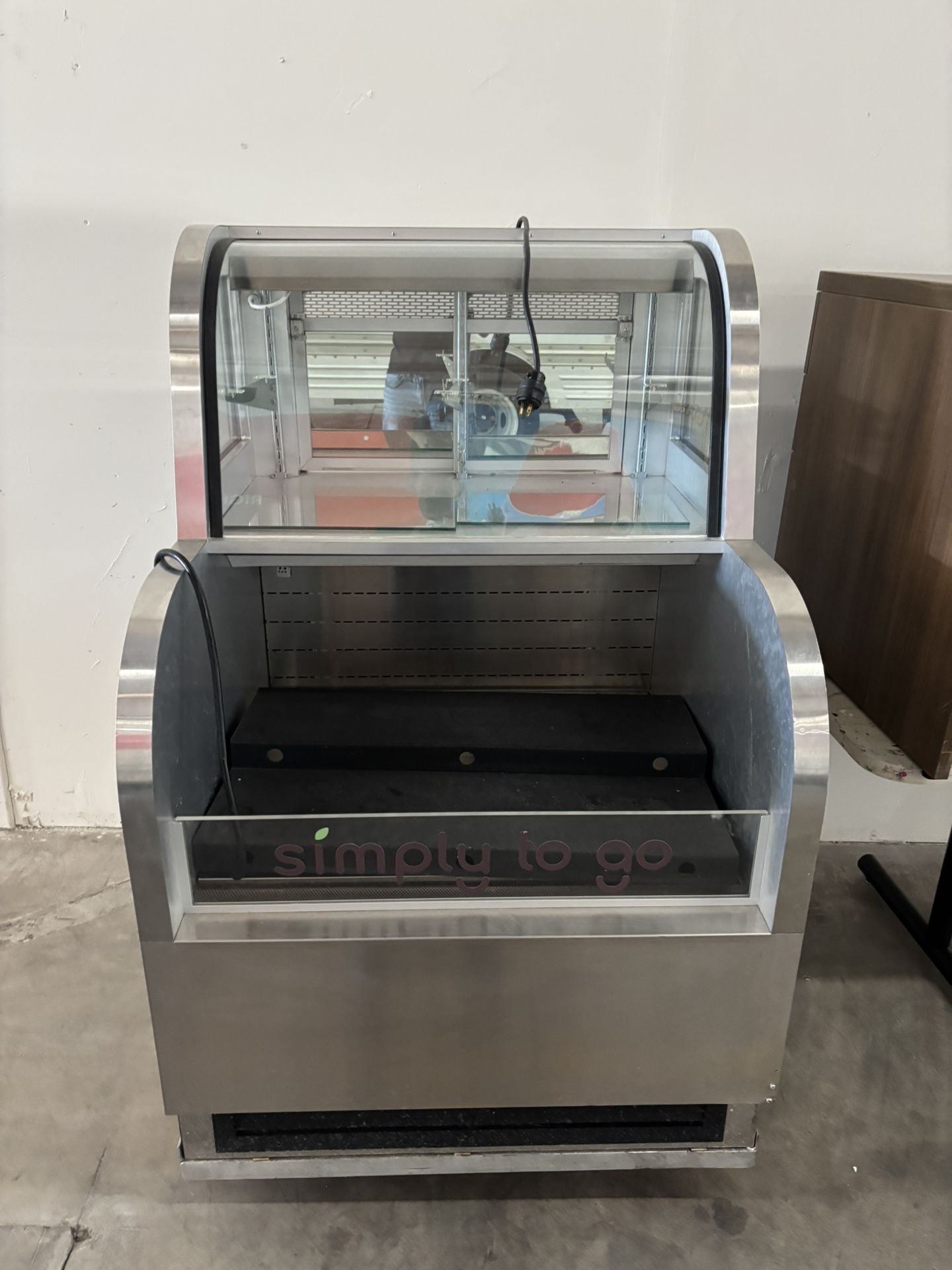 refrigerator with display case