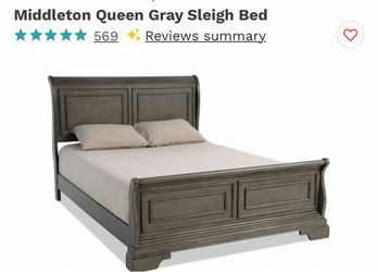 Middleton Queen Gray Sleigh Bed