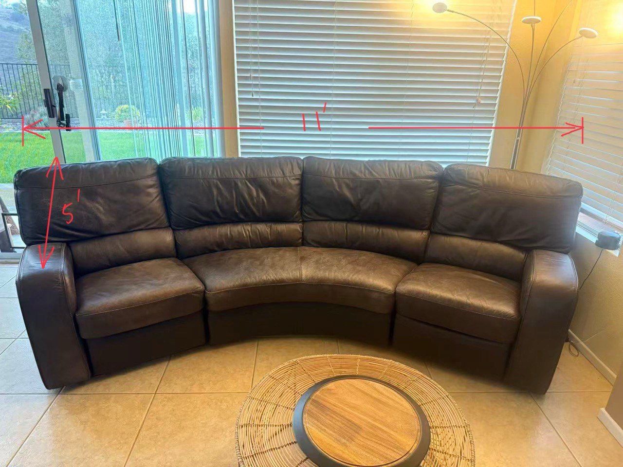 Leather Reclining Sectional Sofa