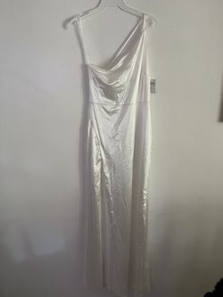 White Slit Open Long Dress
