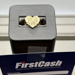14K Ladies Nugget Heart Ring