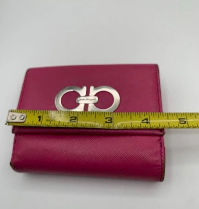 Salvatore Ferragamo Deep Pink Trifold Wallet