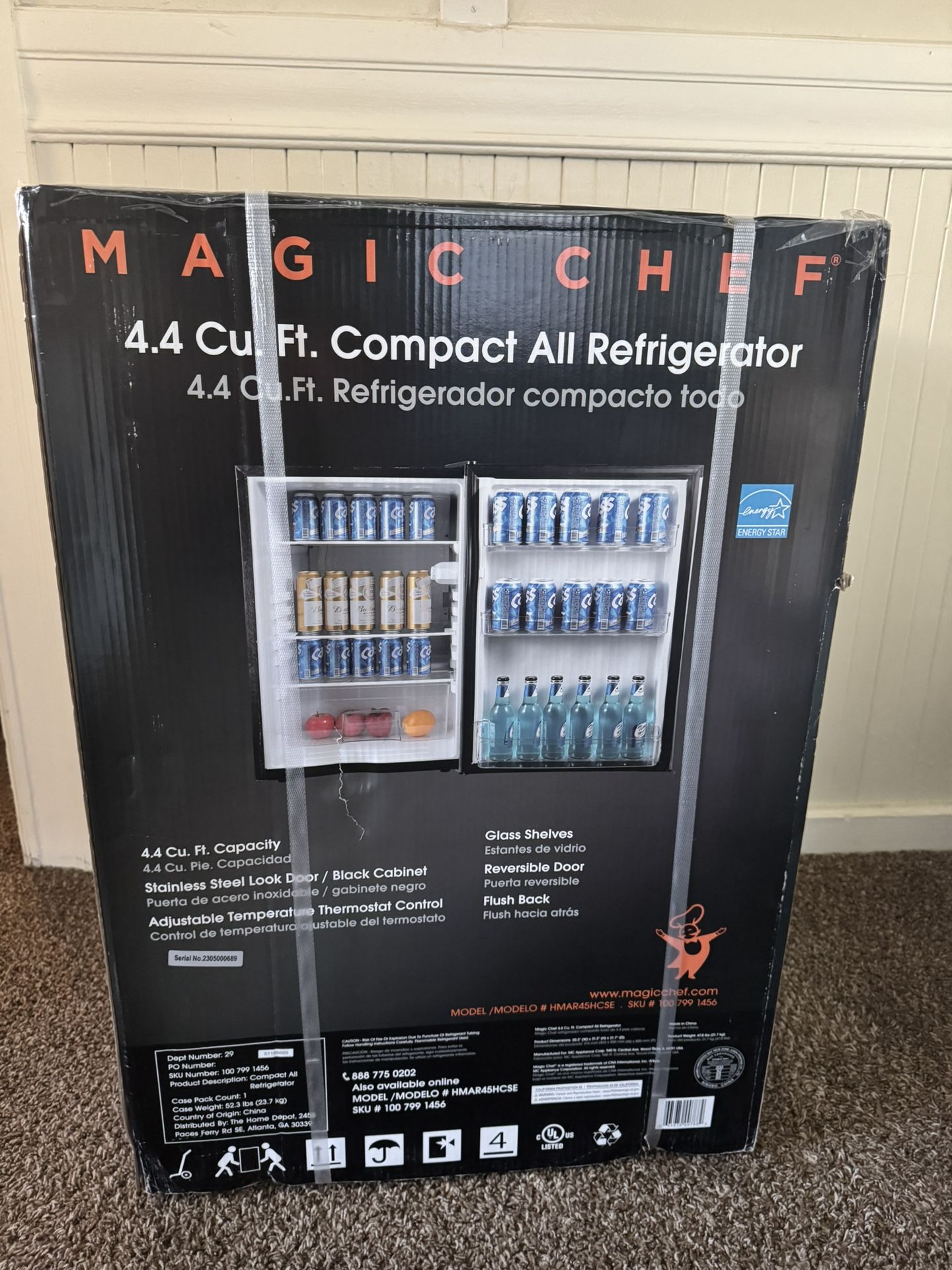Magic Chef 4.4cuft Fridge