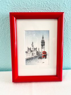 Framed London Watercolor Art Print