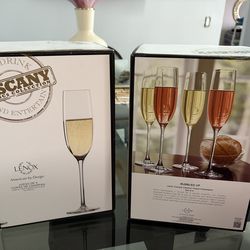 Lenox crystal champagne flutes