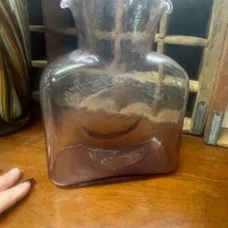 Blenko Lilac Lavender Bottle Vase 8"