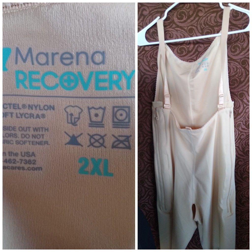 Marena recovery 2XL surgery girdle zipper on the sides beige postpartum