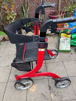 Drive Medical Nitro Rollator Walker Red