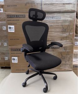 Fizzin Office Chair Mesh Computer Chairs with Adjustable Lumbar Support Ergonomic Office Chair, Home Office Desk Chairs with Thickened Cushion and Hea