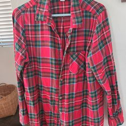 Old Navy Sz Large Flannel Tunic Shirt