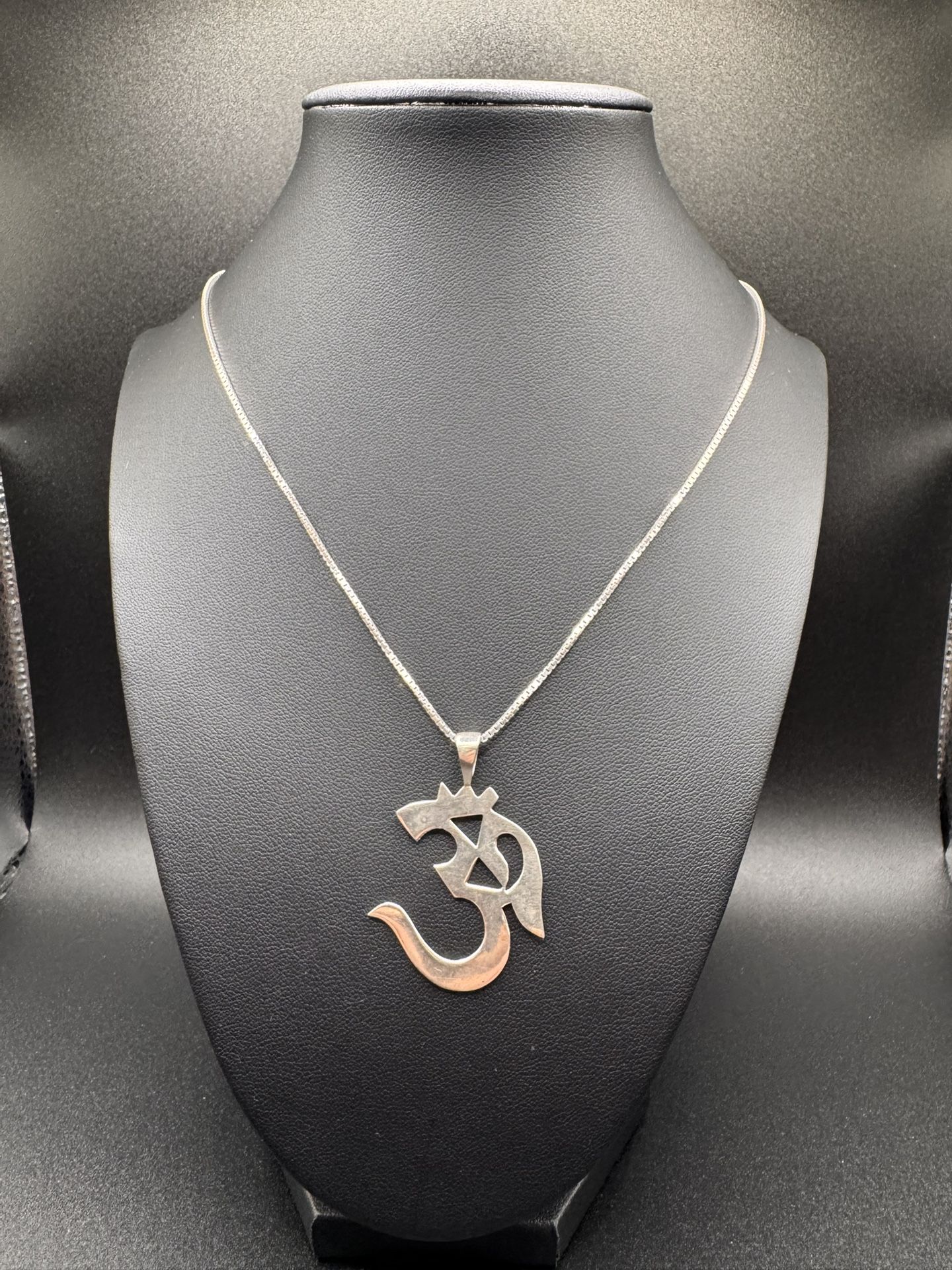 Sterling Silver “OM” Pendant Necklace