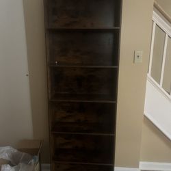 Tall Wooden Bookshelf / Storage Shelf