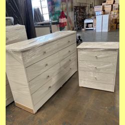Dresser set/ Eight drawers dresser and nightstand
