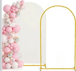 8FT Metal Arch Backdrop Stand and Cover Set