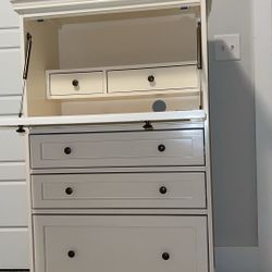 Chester drawer with pull down desk or vanity 52 x 16 x 32 W