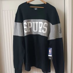 Size XXL San Antonio Spurs '47 Brand Men's Interstate Crewneck Sweatshirt