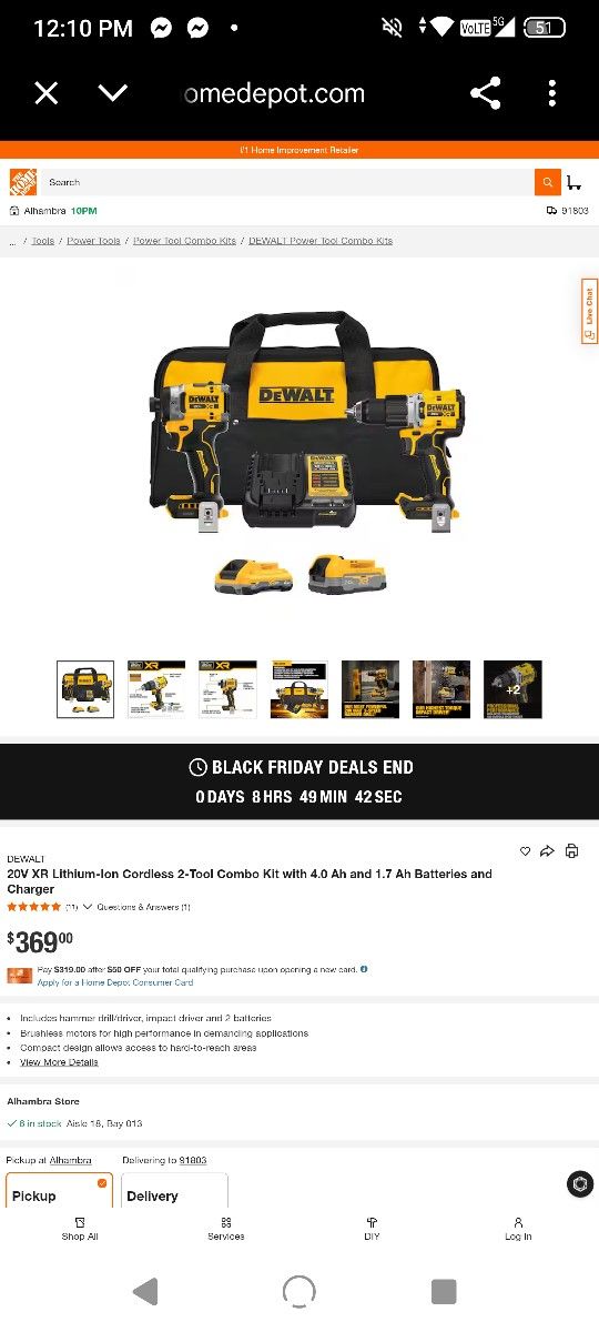 New DeWalt Tool Set $ 275