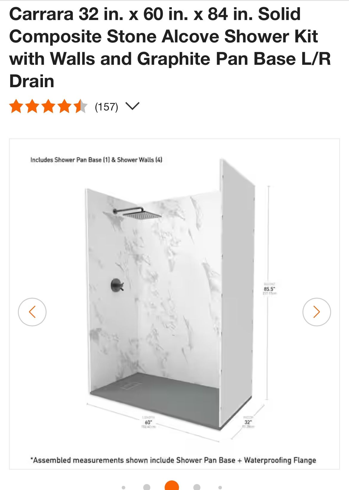 Shower Wall Kit Complete