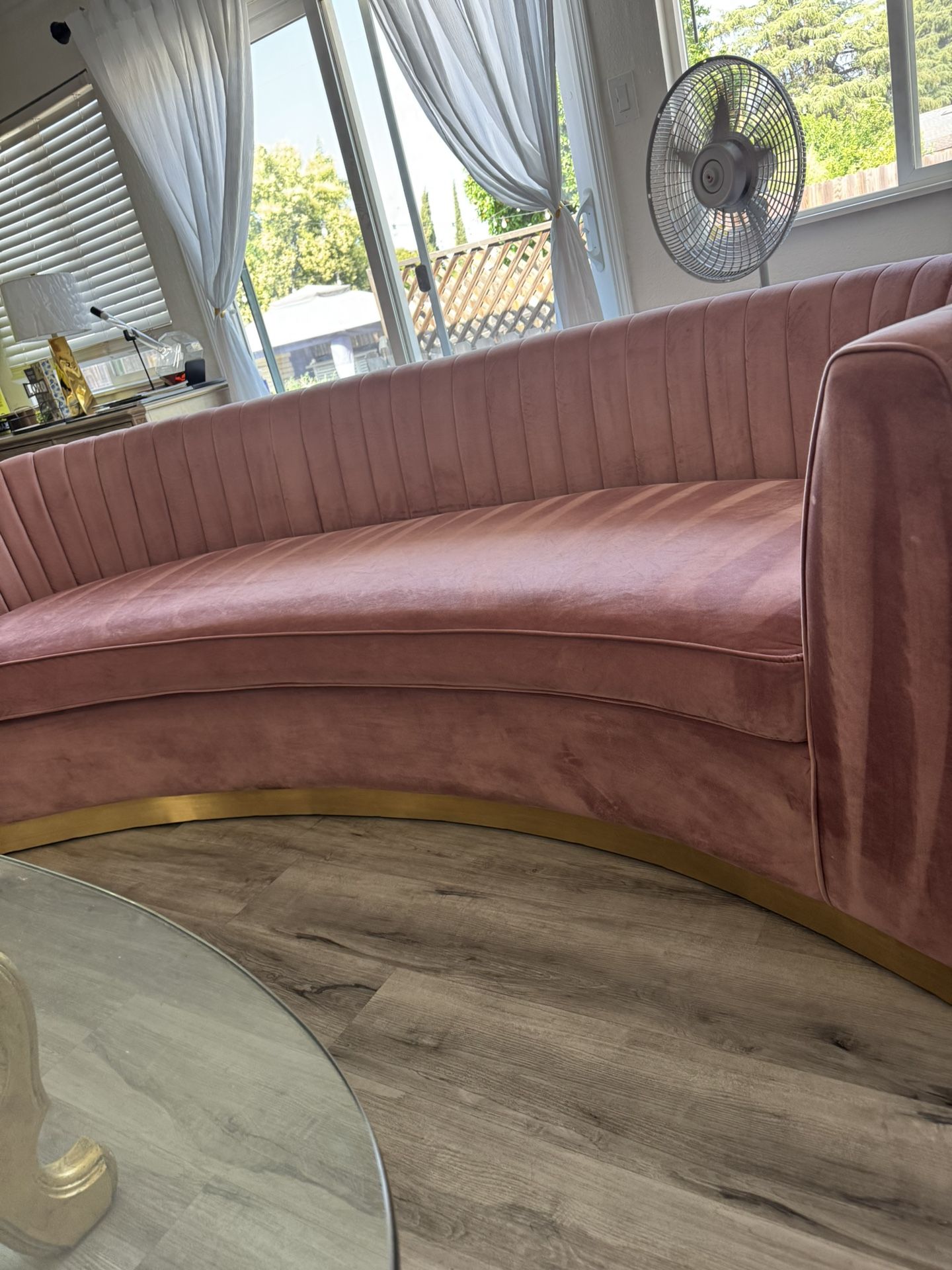 Couch Sofa, Curved Sofa, Loveseat, Chairs, Pink Sofa, Pink Chairs, Blush, Pink Furniture Lux