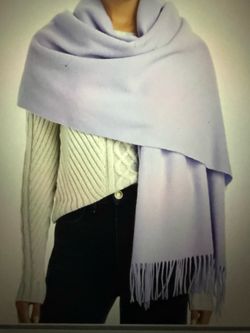 Steve Madden Lilac Shawl with Fringe NWT