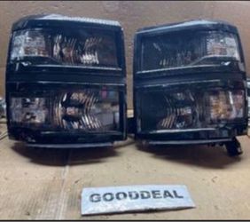 #OH52 *Misshing Tab* Fit 14-15 Chevy Silverado 1500 Oe Style Black Housing Clear Corner Headlight Light Lamp