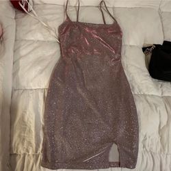 Baby Pink Sparkly Dress