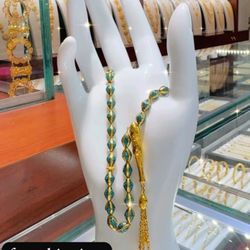 ✨STUNNING ✨ 21K GOLD TASBIH CHAIN BEADS BRACELET, BRAND NEW IN BOX 😍