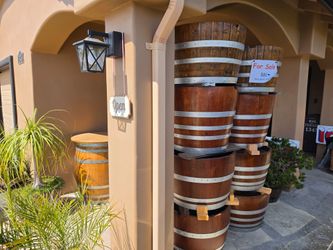 Wine barrel planter