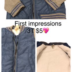 First Impression Jacket Boys Size 3T 💖💖💖💖2025A