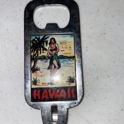 Hawaii Hula Girl Vintage Metal Bottle Opener Japan  