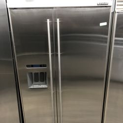 Jenn Air 42” Stainless Steel Built In Side By Side Refrigerator 