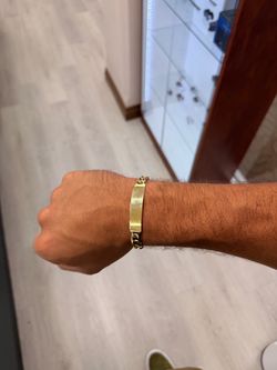 Name bracelet 14k 10mm 34.8gm