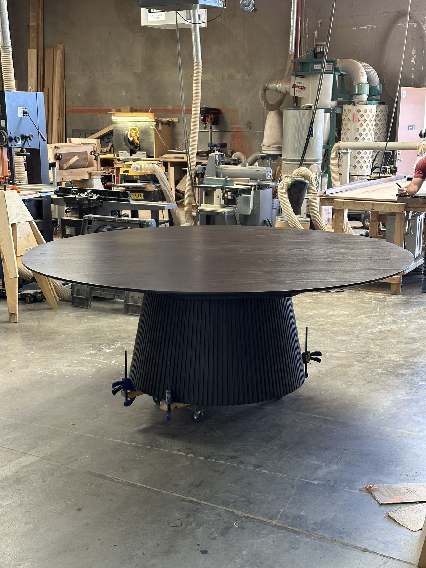 New custom 7ft White Oak Dining Table Stained Espresso