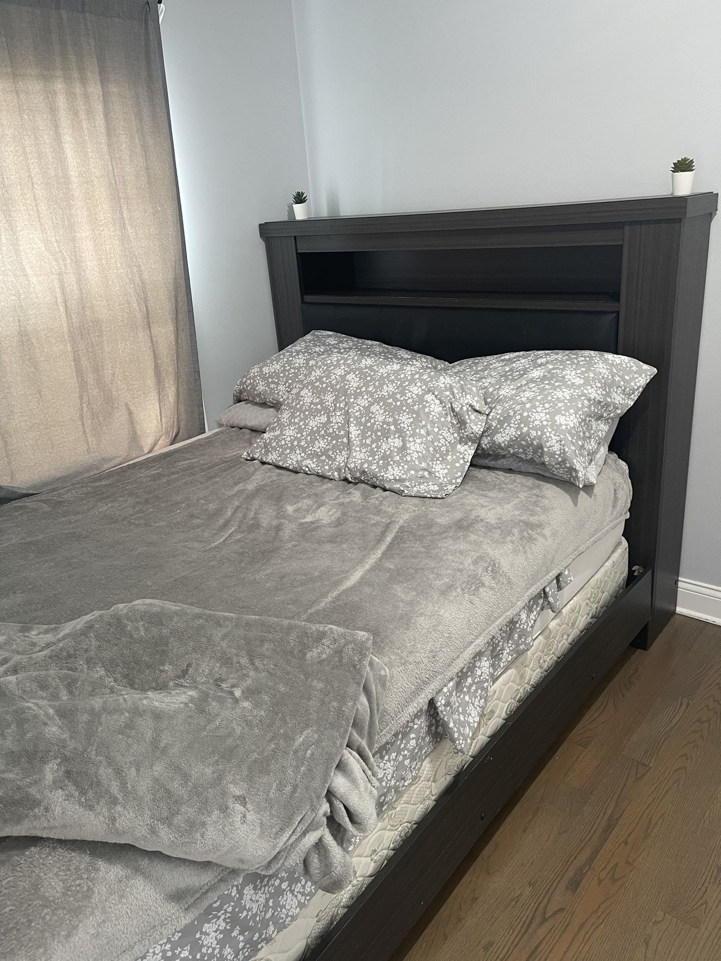 Gray Bed Frame 