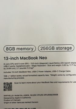 MacBook Neo 13”