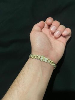 Bracelet gold monaco 14k esclava de oro 14k