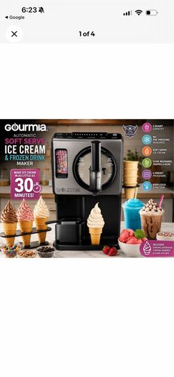 Gourmia Automatic Soft Serve Ice Cream & Frozen Drink Maker 2 Qt Slush Milkshake