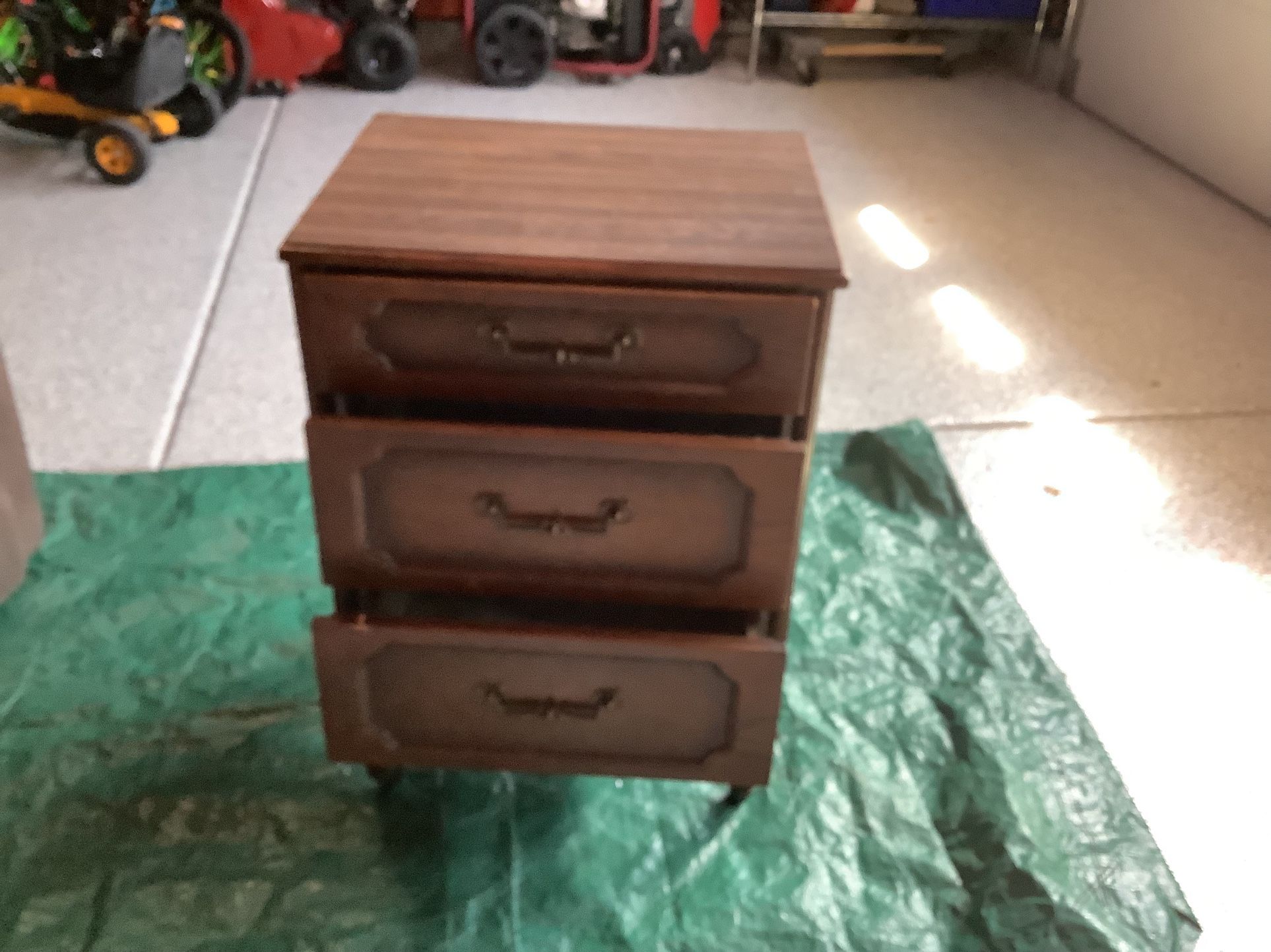 Hill-Rom Vista Rolling 3 Drawer Bedside Cabinet - In Good Condition!