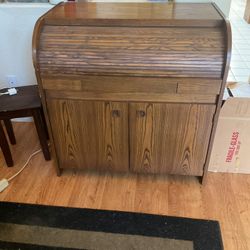 Oak Roll Top Desk
