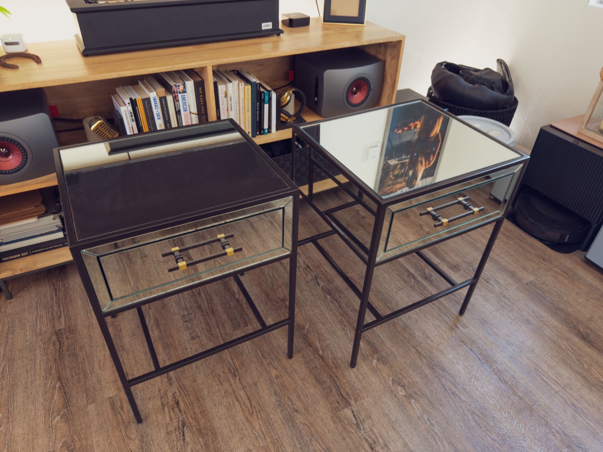 West Elm Mirrored Nightstands – Set of 2