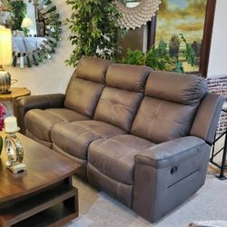 Dark Gray Reclining Sofa