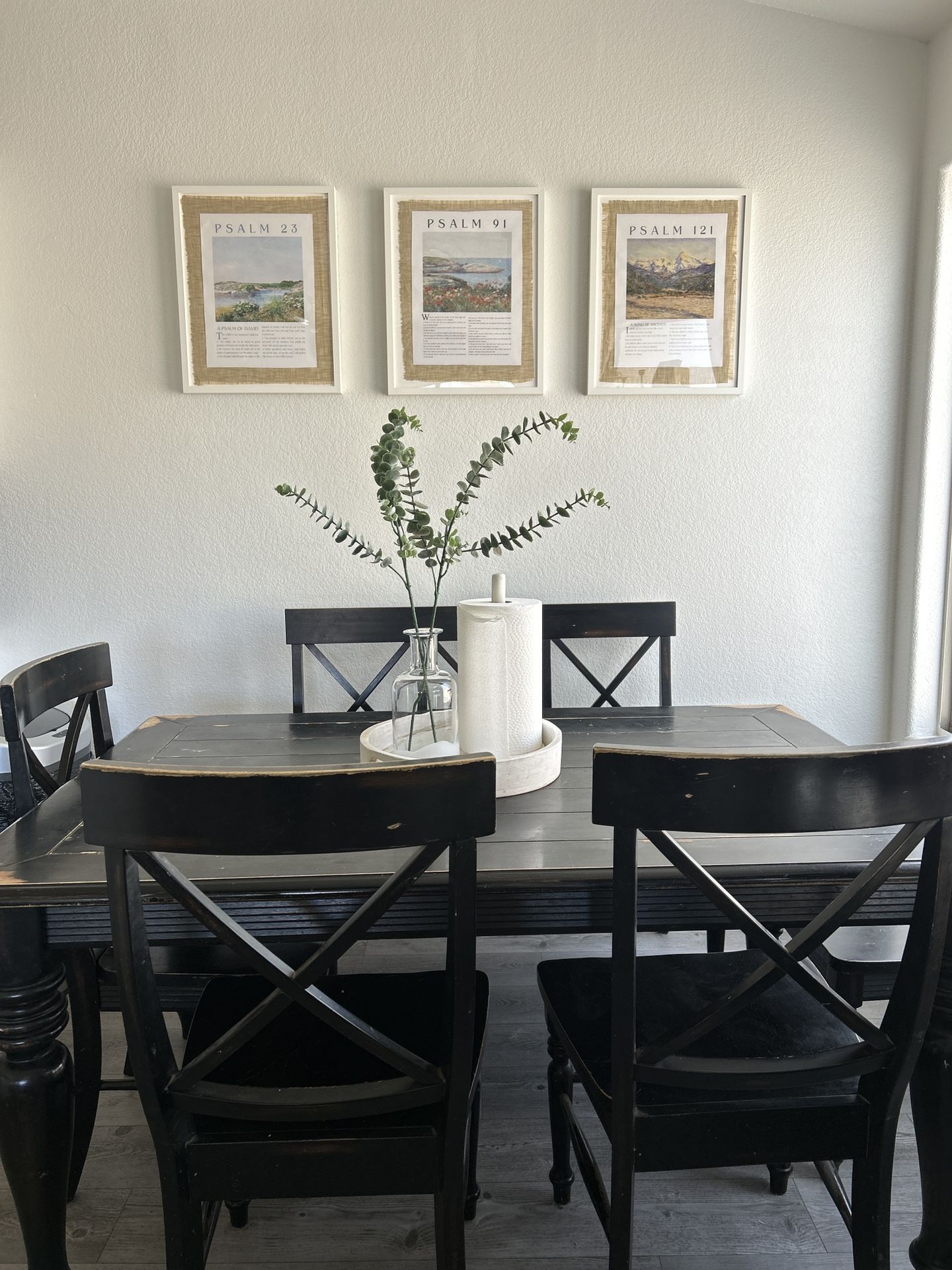 4 Farmhouse Wood Dining Chairs