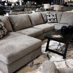 Ashley Home 3Pc Huge Sectional Couch with Chaise - ⭐$39 Down Payment with Financing ⭐ 90 Days same as cash (P.H)